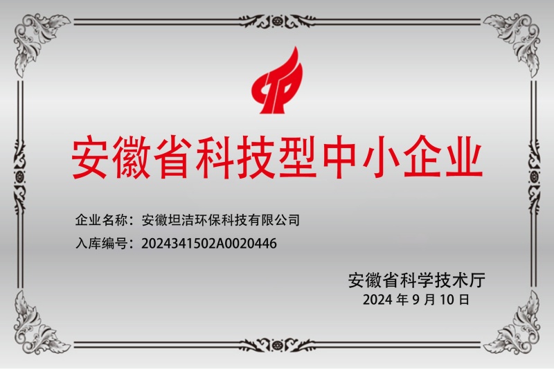 鹤岗安徽科技型中小企业证书